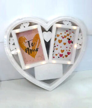 Marco en forma de Corazón Led Blanco